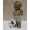 Image 1 : Chinese Porcelain Boy w/ Dog  7"H