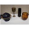 Image 1 : German Star Round Music Box w/ Vase & 2 Glasses, Misc Sizes