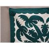 Image 2 : Hawaiian Green Hanging Wall Quilt w/ Coconut & Pineapple Motif 43" x 42"