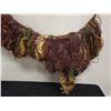 Image 2 : Sing, Sing Fiber Dance Skirt Dyed Purple, Blue & Natural 29" x 17"H