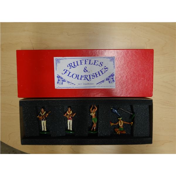Ruffles & Flourishes Hawaiian Toy Figurines Musicians & Hula Dancers, Misc Sizes