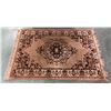 Image 1 : Rectangular Wool Persian Rug w/ Floral Motif & Fringe 82" x 43"