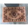 Image 2 : Rectangular Wool Persian Rug w/ Floral Motif & Fringe 82" x 43"