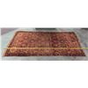 Image 1 : Rectangular Wool Persian Rug w/ Floral Motif & Fringe 99" x 49"