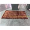 Image 8 : Rectangular Wool Persian Rug w/ Floral Motif & Fringe 99" x 49"