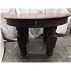 Image 1 : Round Wooden Table w/ Carved Legs 45" Dia, 30"H