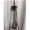 Image 8 : Vintage Metal Hanging Lamp 13" Dia, 39"-72"H