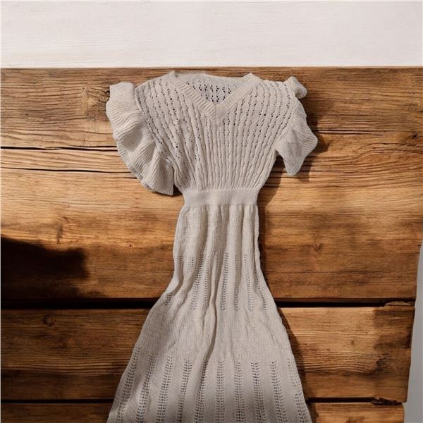 Brand new Beige Midi Dress for women with undershirt; stretchable fabric; Soft fabric; 2 pieces