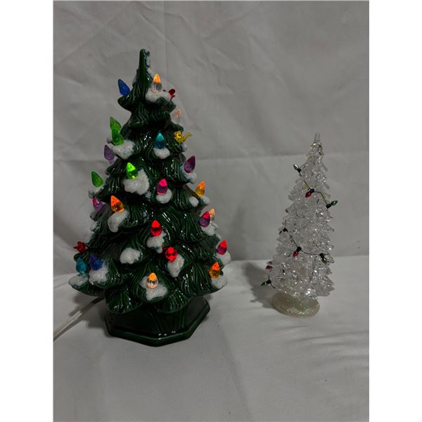 Miniature Light Up Christmas Trees
