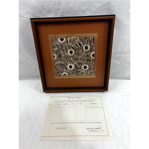 Antique Old Kimono Framed Stencil