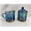 Image 1 : Iridescent Glass Sugar & Creamer Set