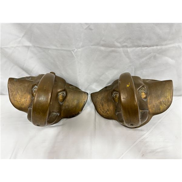 Brass Elephant Head Bar Rail Brackets