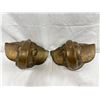Image 1 : Brass Elephant Head Bar Rail Brackets