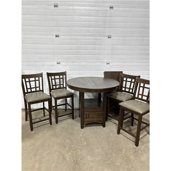 Pedestal Dining Table and Chairs