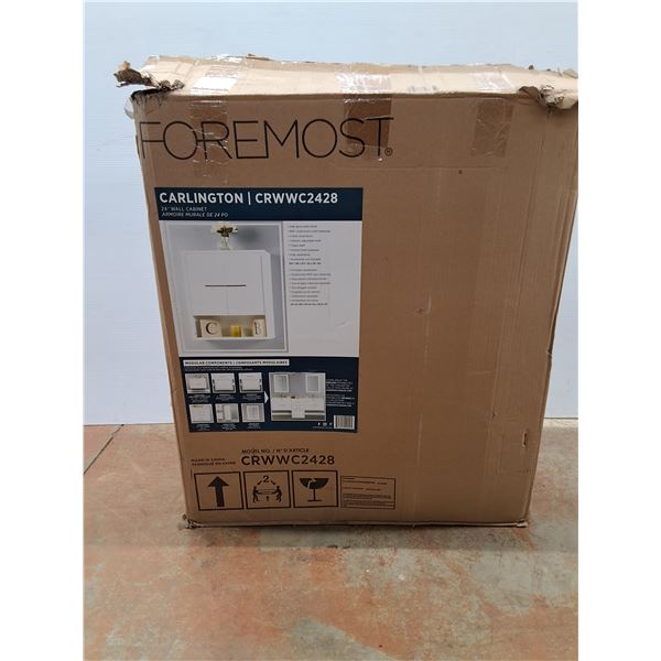 * Foremost Carlington 24" Wall Cabinet in Box - 23: x 8" x 28" -  AS IS  - CANNOT SHIP