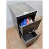 Image 2 : * Two Drawer Metal Filing Cabinet - CANNOT SHIP - Some Wear - 28" T x 18" D x 15" W