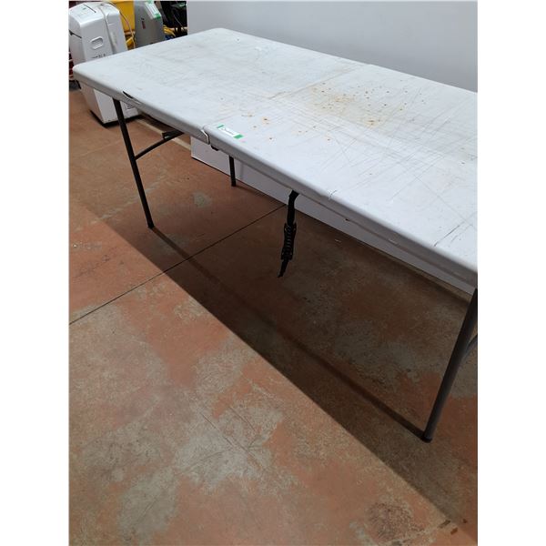 * Folding Plastic Table  - 72"L x 29"D x 30"T - CANNOT SHIP