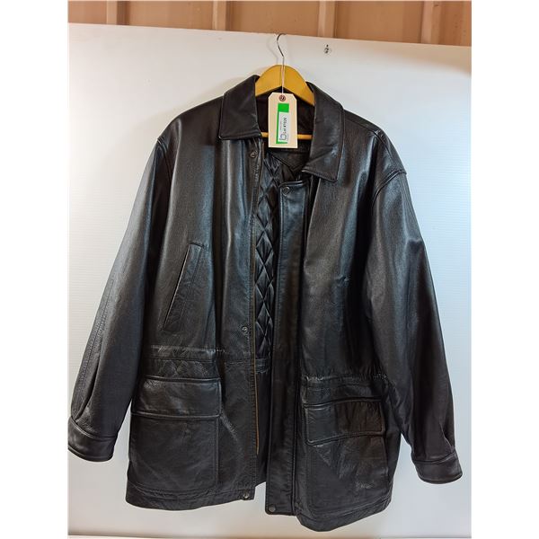 * Moore's Men Leather Jacket - Leather - Size Large