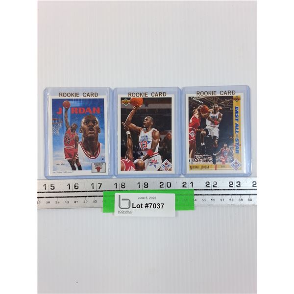 (3) Micheal Jordan Insert Trading Cards - Upper Deck & Collectors Choice - CANNOT GUARANTEE AUTHENTI