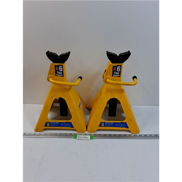 (2) Power Fist Jack Stands - 6 Ton Capactity - CANNOT SHIP