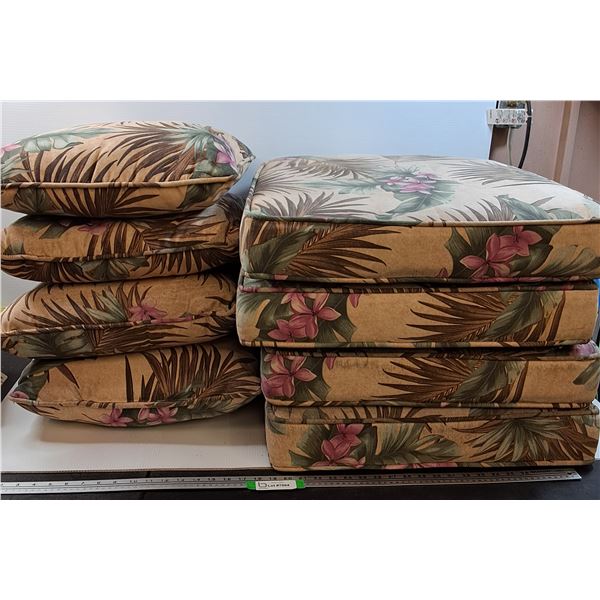Tropical Outdoor Cushion Set w/Pillows - Cushion Size - 25" x 22"