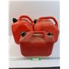 Image 1 : (3) Gasoline Jerry Cans - (2) Five Gallon & (1) 4 Gallon