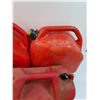 Image 4 : (3) Gasoline Jerry Cans - (2) Five Gallon & (1) 4 Gallon