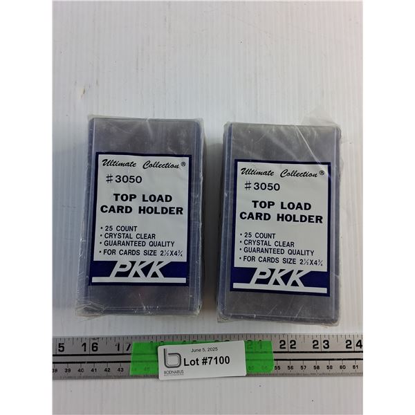 (2) Packs of Top Load Card Holders - Sealed