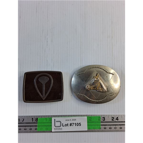 (2) Belt Buckles
