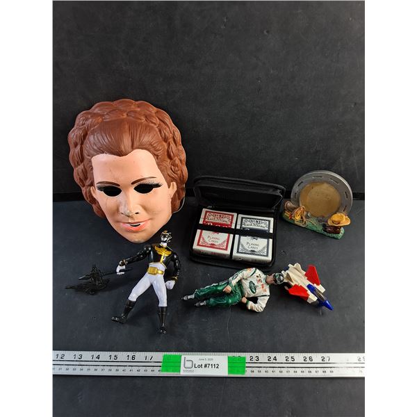 Halloween Mask, Playing Cards, Picture Frame and Figures