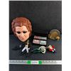Image 1 : Halloween Mask, Playing Cards, Picture Frame and Figures