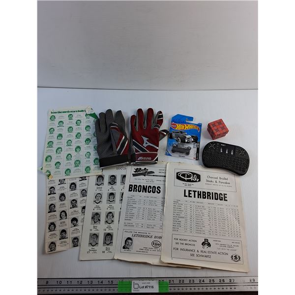 Hockey Stats Lists, Mizuno Gloves, Hot Wheels Bone Shaker and Misc