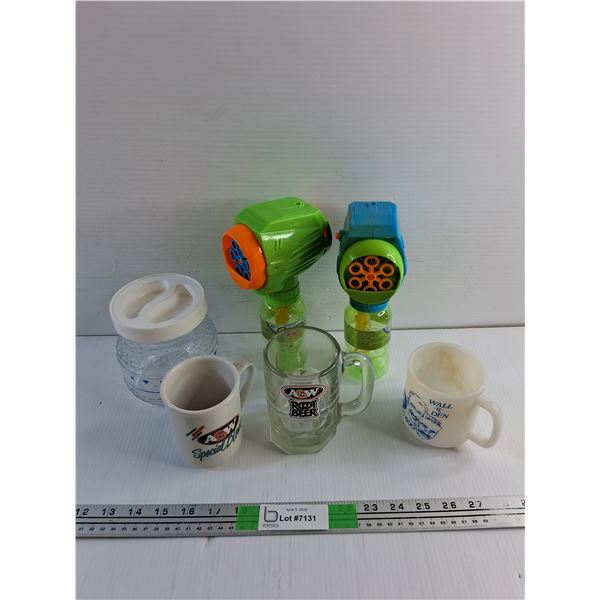A&W Mugs, Cookie Jar, Ceramic Mug and Bubble Guns