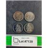 Image 1 : (4) 50 Canadian Cents Coins