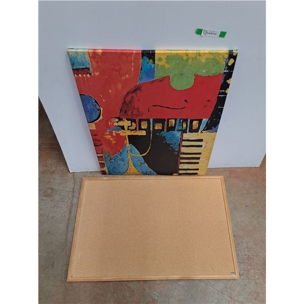 Picture Frame 35" x 22" and Wall Art Painting 32" x 26"