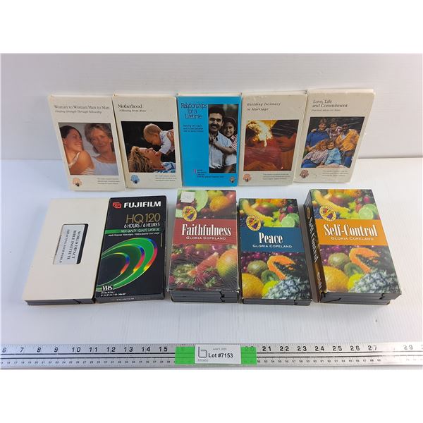 Various VHS Movies - Gloria Copeland, Motherhood and World Impact Bible Institute
