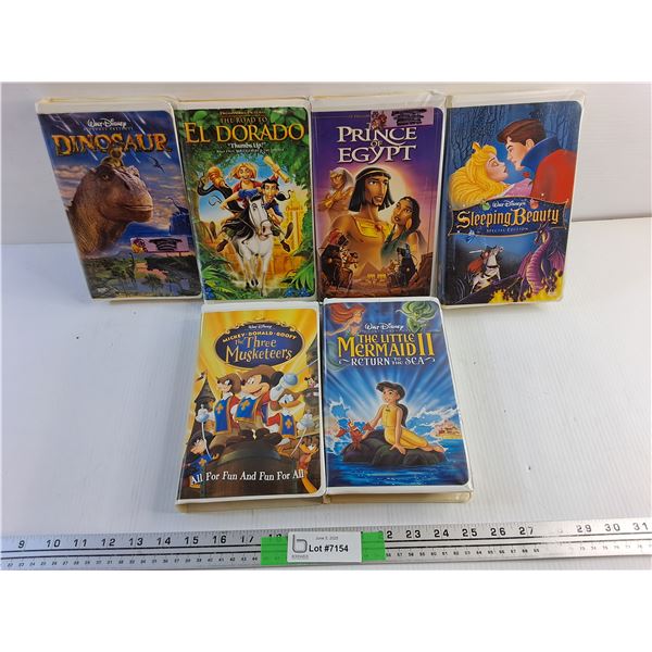 Various VHS Cartoons - Sleeping Beauty, The Three Musketeers and Dinosaur