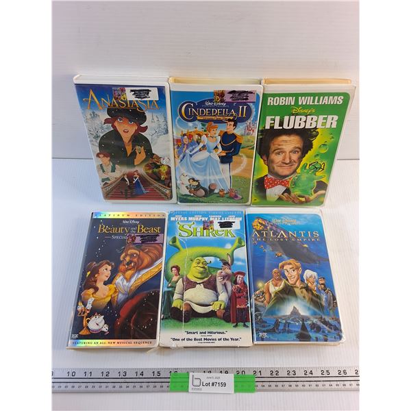 Various VHS Cartoons - Shrek, Cinderella 2 and Atlantis