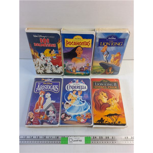 Various VHS Cartoons - Cinderella, Aristocats and 101 Dalmatians