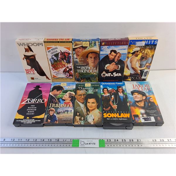 Various VHS Movies - Durango, Zorro and Tin Cup