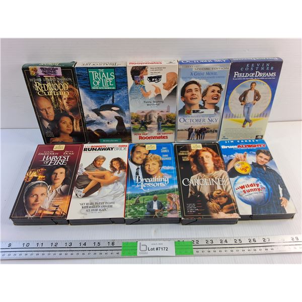 Various VHS Movies - Harvest of Fire, Bruce Almighty and Field of Dreams