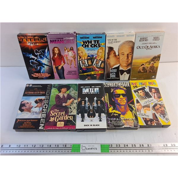 Various VHS Movies - The Terminator, White Chicks and Mean Girls