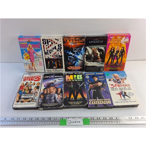 Various VHS Movies - Men in Black, Legally Blonde 2 and American Pie 2