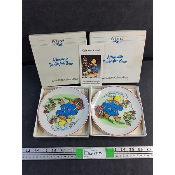 (2) Paddington Bear Annual 1980 Collector Plates