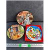 Image 1 : (3) Decorative Plates - Winnie the Pooh, Dalmations, and Mickey Mouse