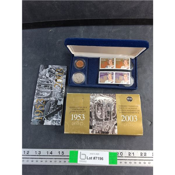 Queen Elizabeth II Coronation Stamp & Coin Set