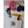 Image 2 : Assorted Items, Spark Plug, (3) Oil Dispenser Cans, Tube Cutter, Misc