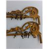 Image 7 : (2) Brass Holders, (2) Metal Door Hinge Paarts, (2) Swing Curtain Rods
