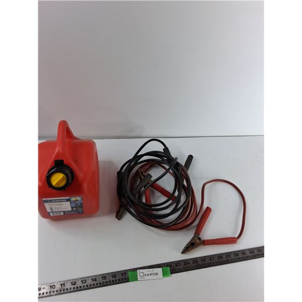 Jump Cables And 5 Litre Gas Can - As Is