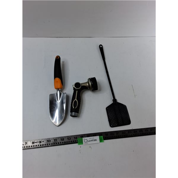 Trowel, Water Hose Nozzle, Fly Swatter
